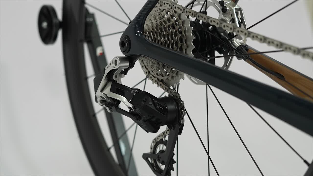 Close-up of a Bicycle's Rear Derailleur and Cassette