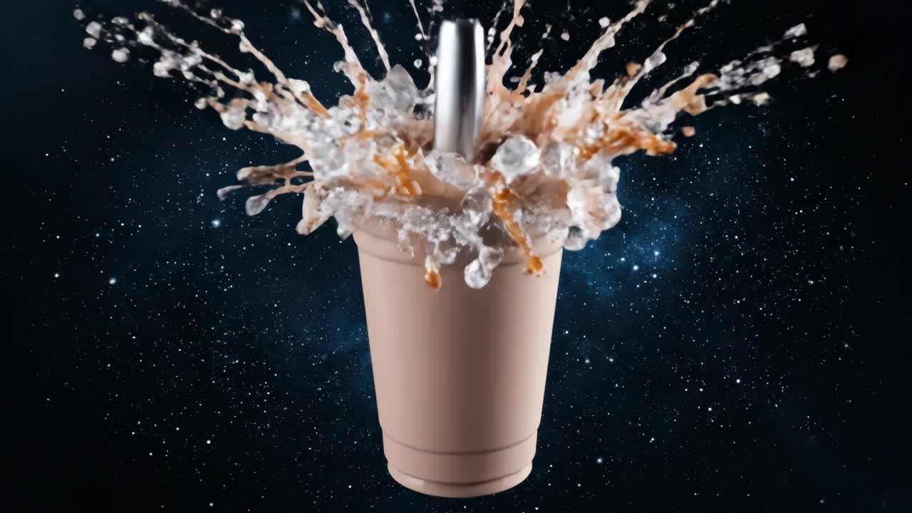 Chocolate Milkshake Splash in Space