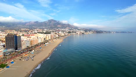 panoramic aerial view of fuengirola hills luxury homes on coast