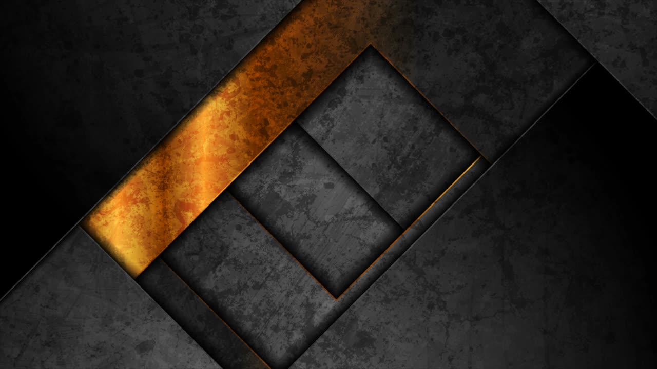 Luksuriøs gylden og sort geometrisk grunge-animationsbaggrund.