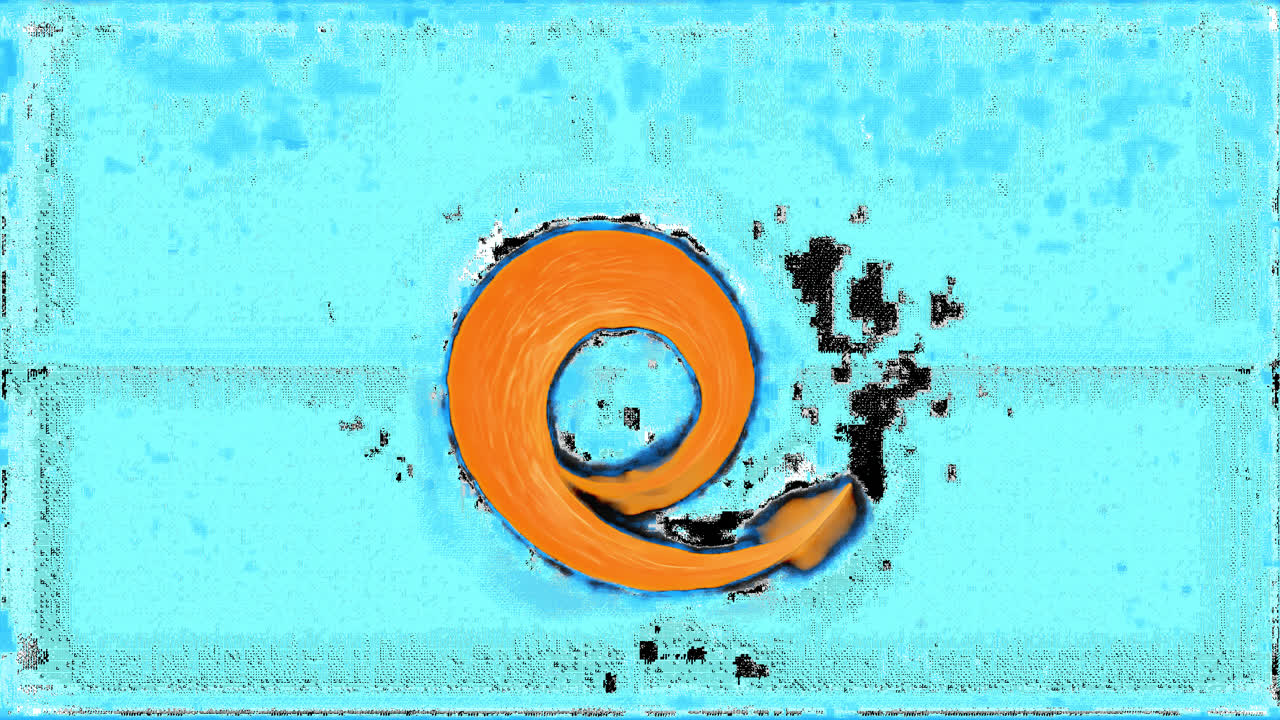 Fiery crescent animation isolated asset, transparent 4K video, alpha channel, ProRes 4444