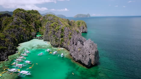 volar alrededor de la isla con barcos en filipinas