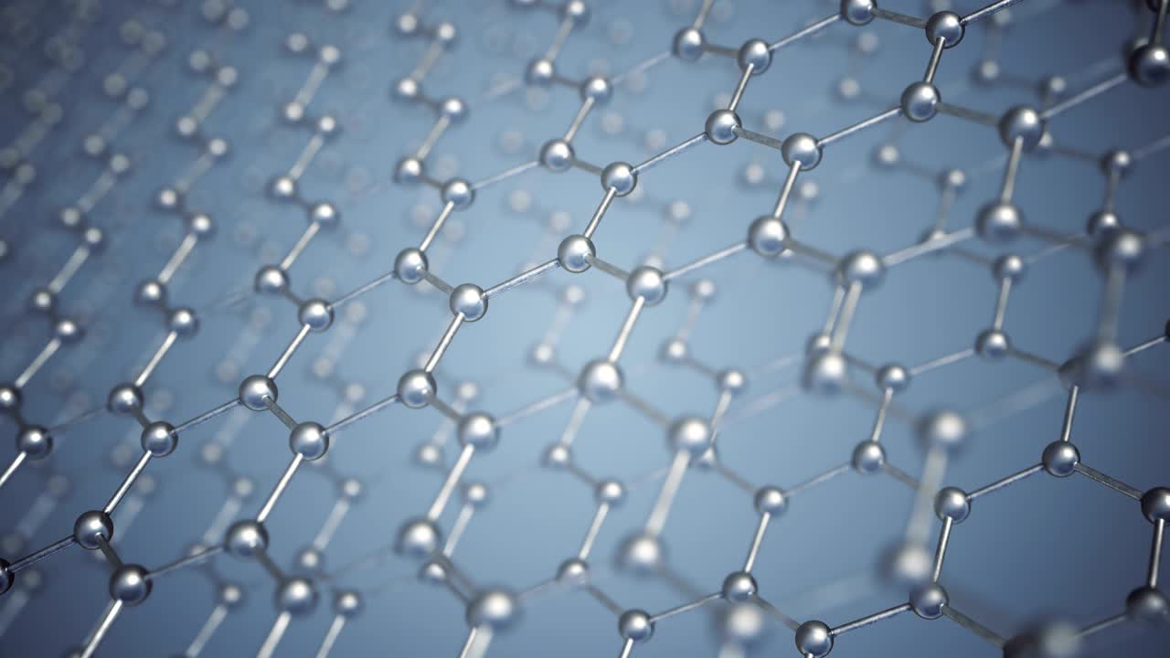 animación en bucle sin problemas de la estructura del grafeno