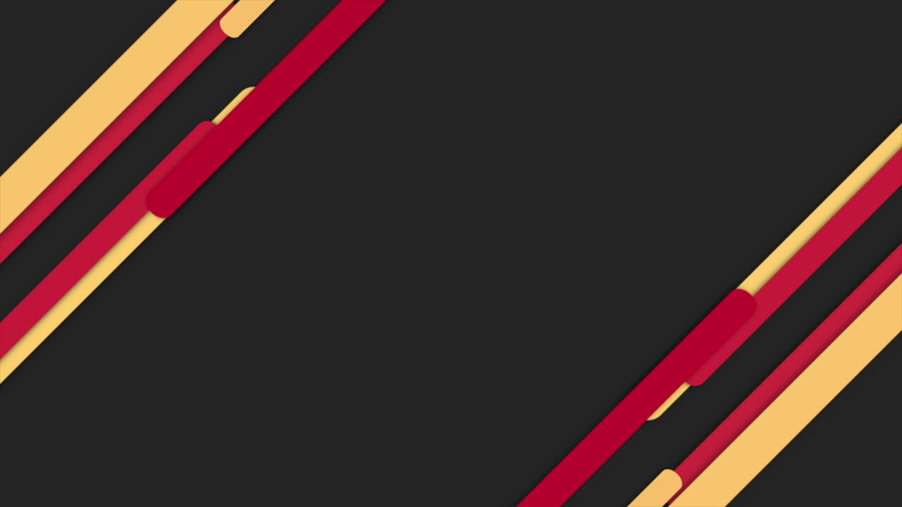 introducción de movimiento líneas geométricas amarillas y rojas fondo abstracto