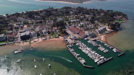 view from above over sandbanks poole