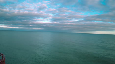 Beautiful-aerial-over-the-Sturgeon-Bay-lighthouse-in-Door-County-Wisconsin-1