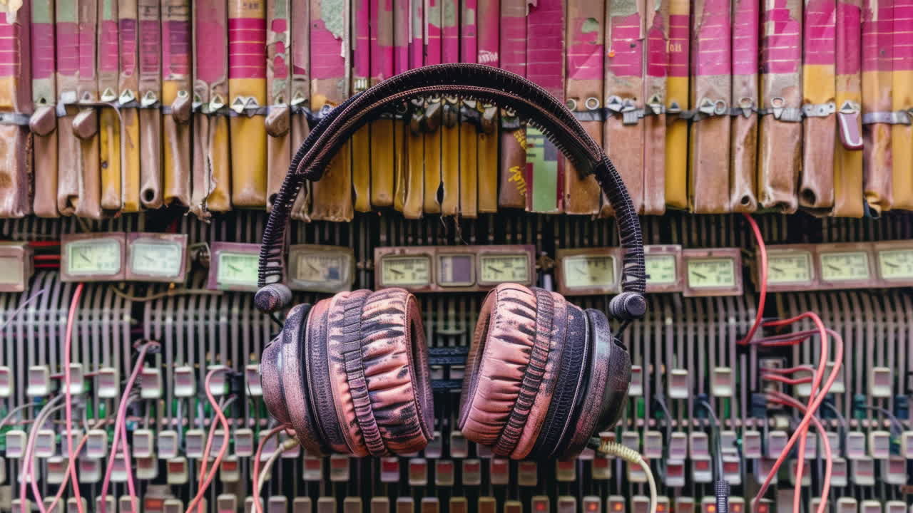 una secuencia de auriculares