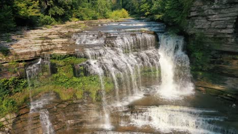 cummins falls, popular waterfall on blackburn fork river in tennessee, usa