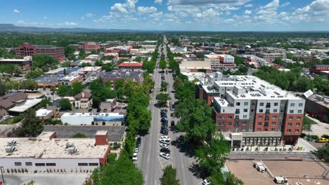 summer shot of quaint town in colorado