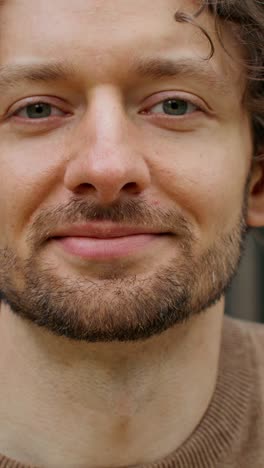 close-up portrait of a smiling man