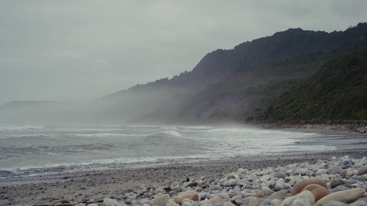 Misty Coastline of New Zealand