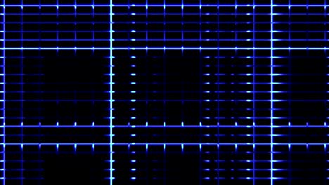abstracto digital vertical y horizontal líneas eléctricas azules movimiento de fondo, bucle sin costuras animación lista