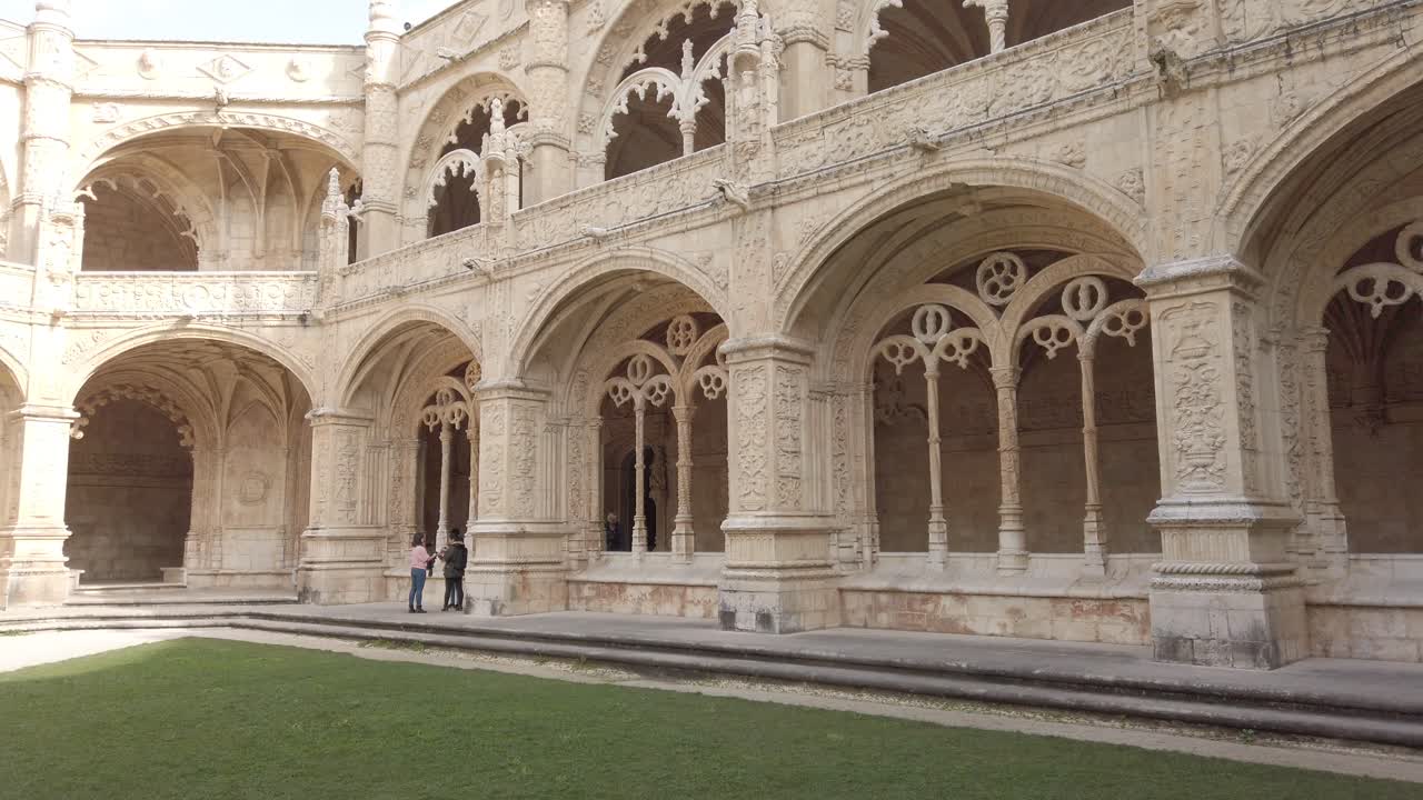 Inside the Jerónimos Monastery or Hieronymites Monastery interior, Lisbon Portugal