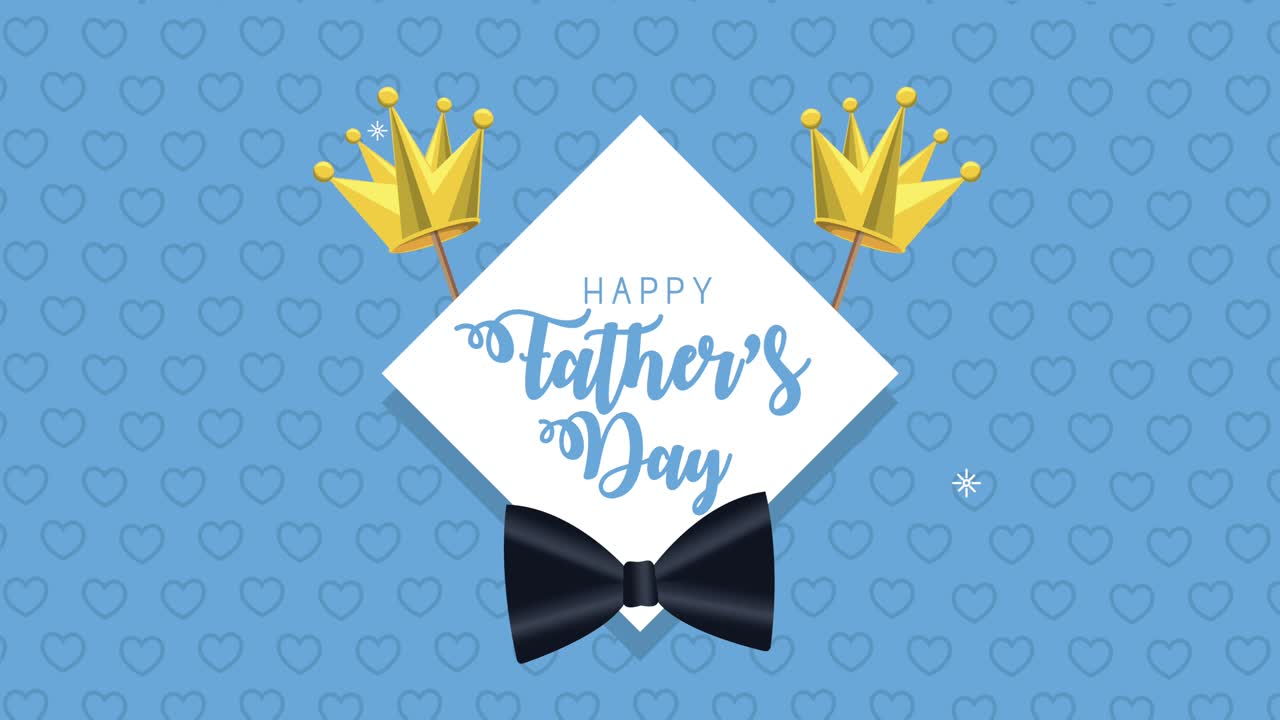 Fars dag-tekst med butterfly-animation