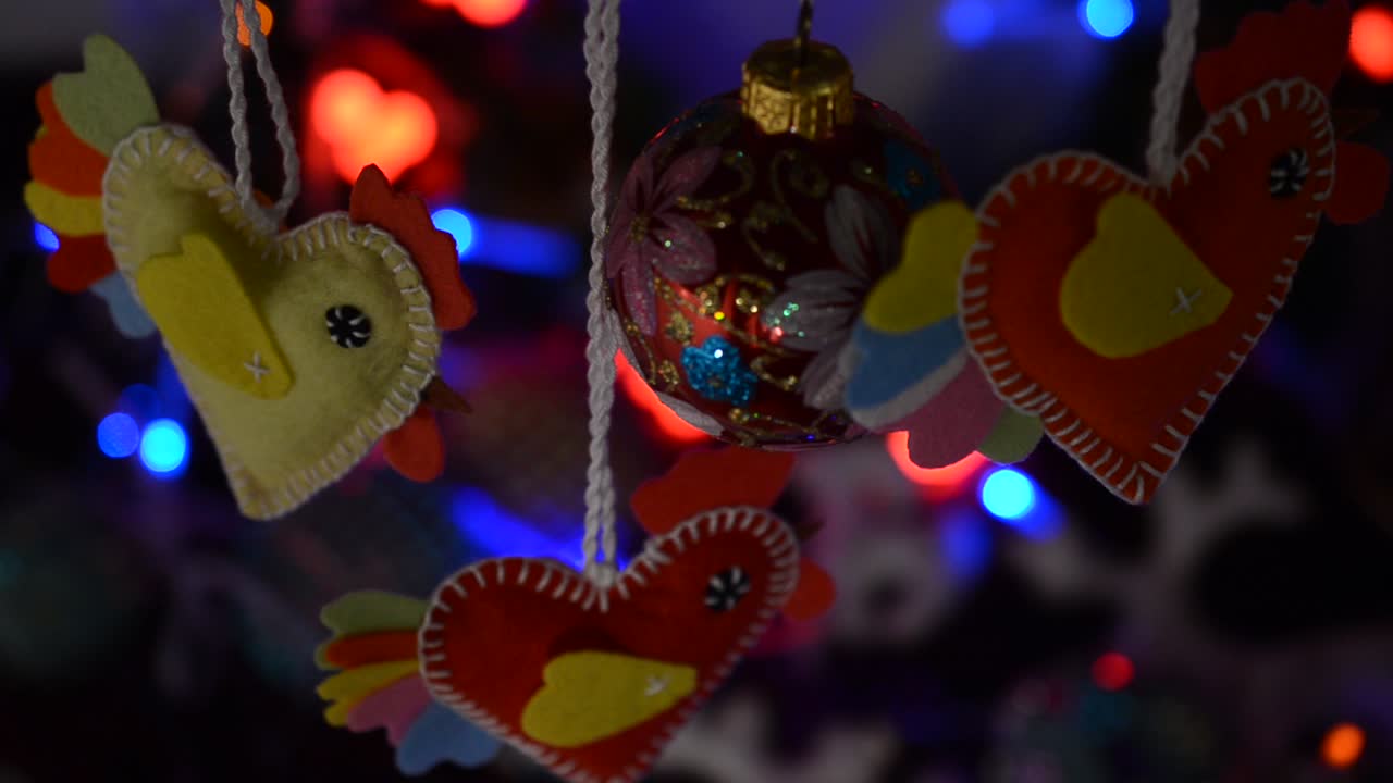 Giocattoli di Natale e Capodanno. Riprese di giocattoli festivi, dicembre