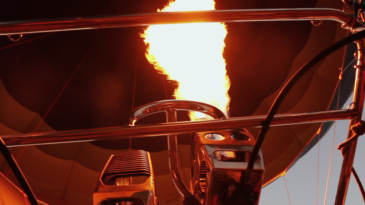 Hot air balloon burner flame