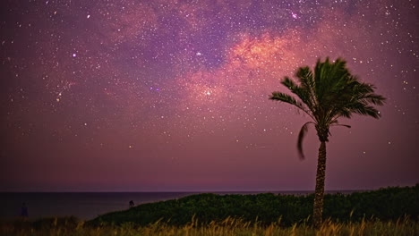 Timelapse-Del-Cielo-Y-La-Vía-Láctea-En-La-Noche-En-Movimiento