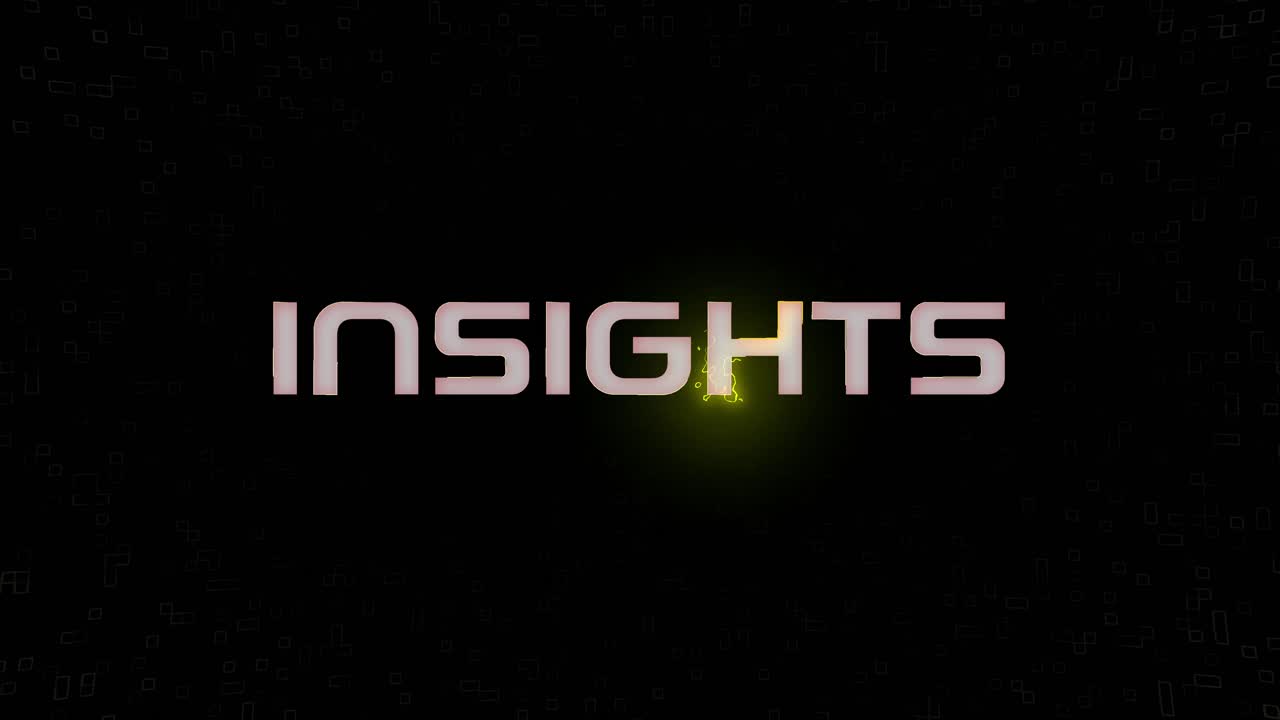 Electrified flashing INSIGHTS animated graphic in white yellow and black