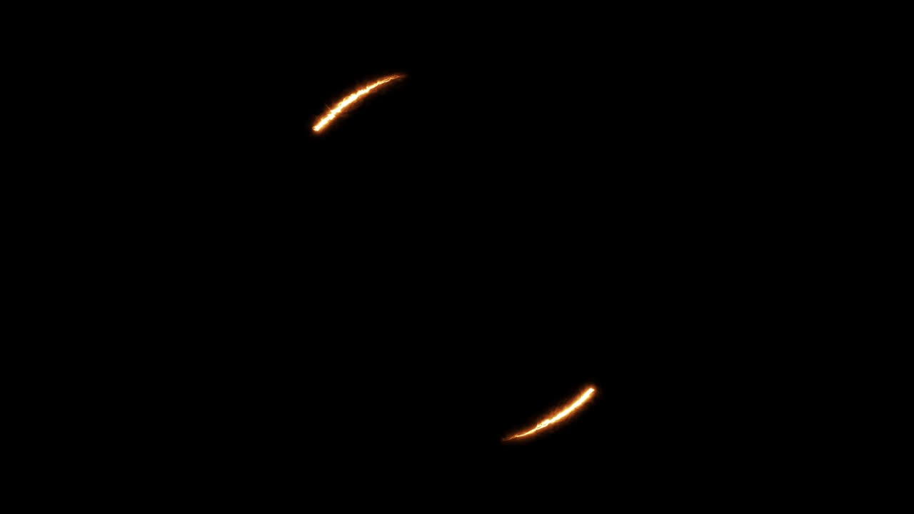 Abstract ring of fire on black background. shiny animation 4K resolution