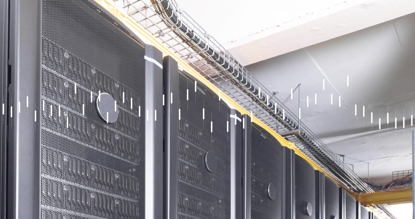 Animation of data processing over computer servers