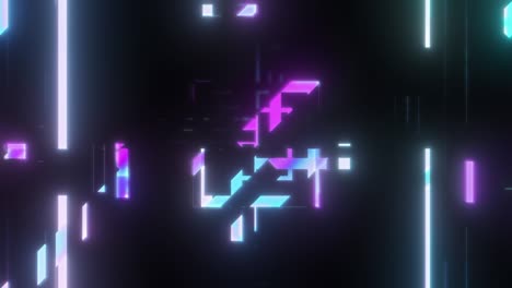 bucle de fondo de video abstracto futurista de colores modernos