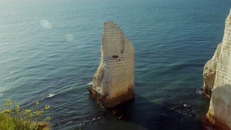 coastal rock formation in etretat, france