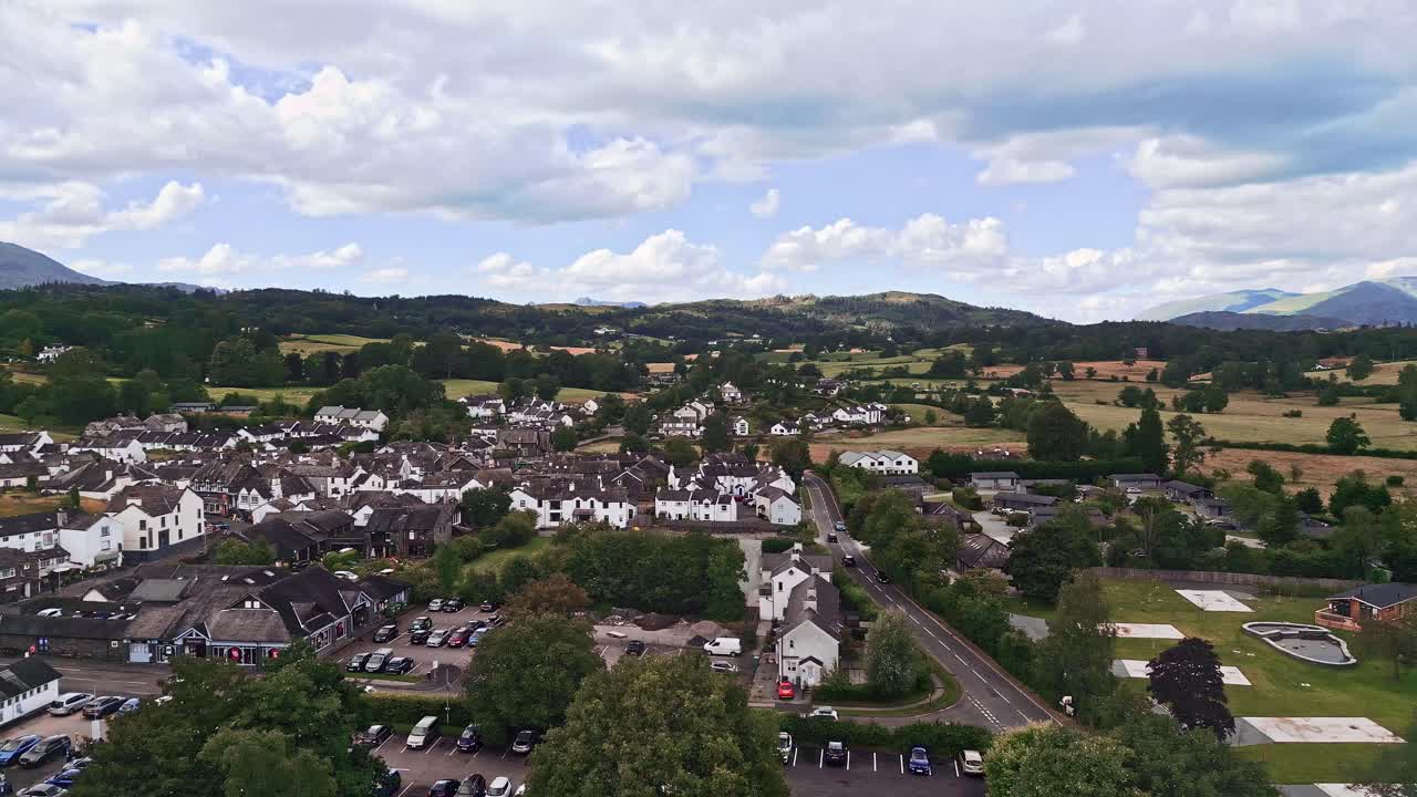 pueblo de hawkshead en el distrito sur de los lagos