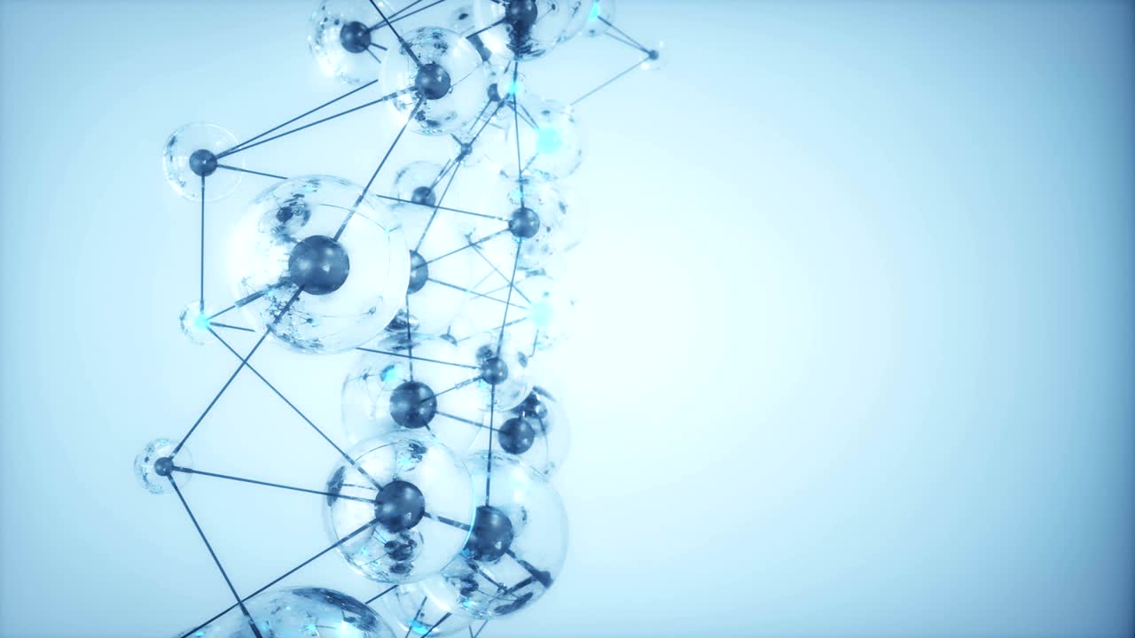 4k red molecular abstracta.