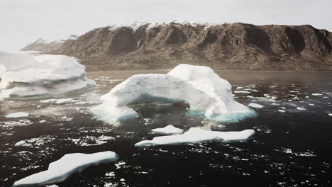 majestic icebergs in a frozen arctic landscape