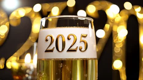 champagne toast for the new year 2025