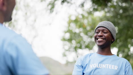 happy black man, volunteer