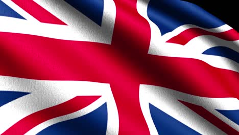 seamless loop 4k vdo. united kingdom national flag blowing in the wind isolated. official patriotic abstract design. 3d rendering illustration of waving sign symbol.