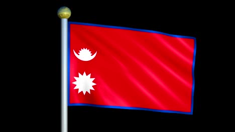 large looping animated flag of nepal