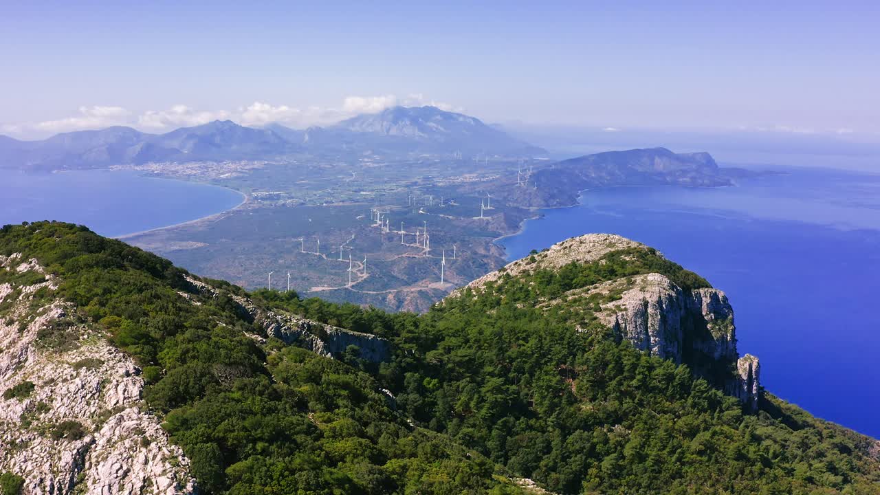 Aerial view of mountain plateau at Emecik, Dat&ccedil;a, Turkey