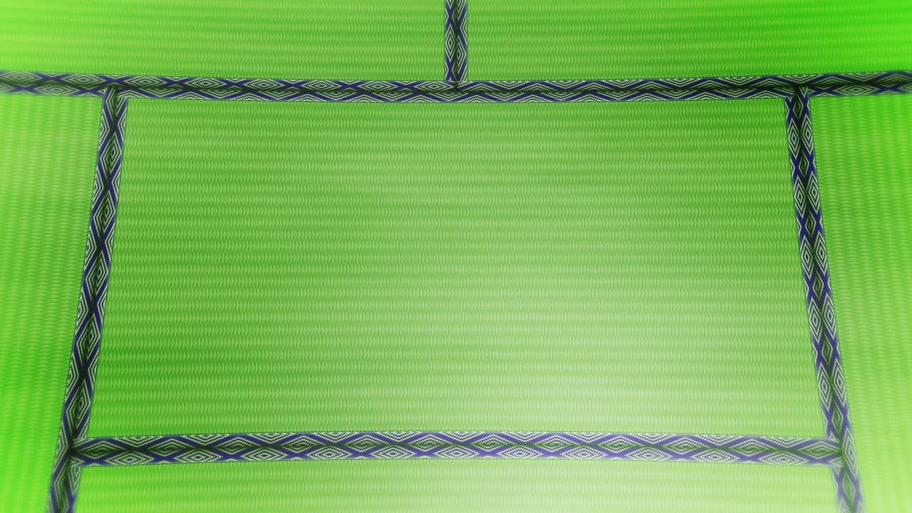 caminar en el piso japonés de tatami con espacio de copia. correr y caminar dar pasos. cerrar el pie del corredor. concepto de desafío de negocios. animación de bucle.