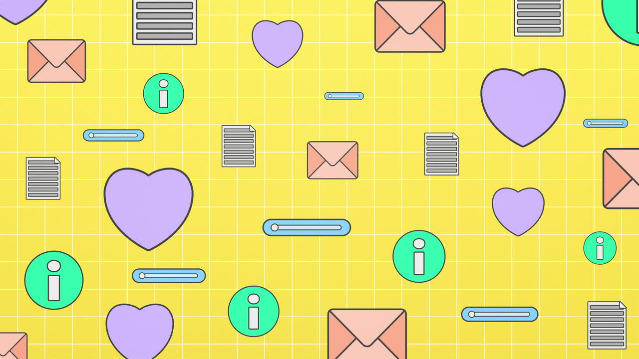 Retro Communication Icons Background