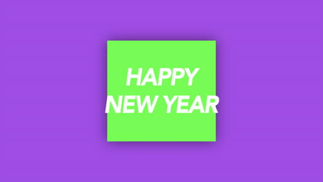 Modern-Happy-New-Year-text-in-green-frame-on-purple-gradient