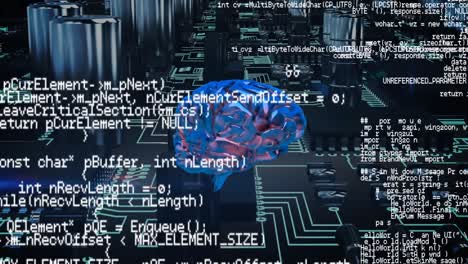 un cerebro digital, códigos de programa y circuito digital