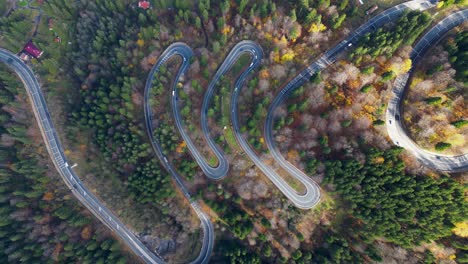 aerial perspective of transfagarasan highway, arges, romania