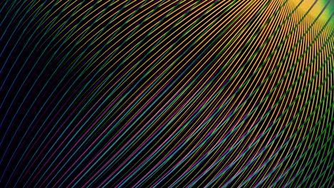 abstract colorful background with gradient narrow lines, seamless loop. animation. crossed bright stripes of blue, yellow, and pink colors