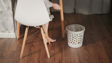 person sitting at home