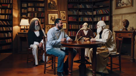 discussion with historical figures