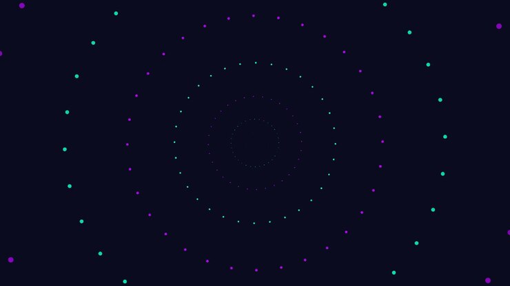 Abstract Motion Background with Pulsing Concentric Circles
