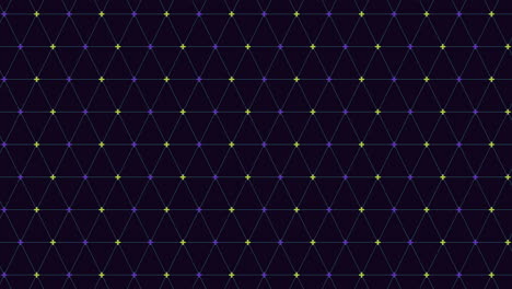 glowing geometric pattern black, purple, and green grid of triangles