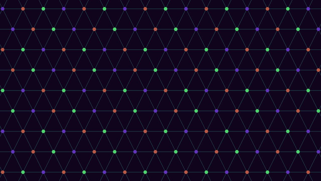 연결된 선이 있는 무지개 점 기하학적 패턴