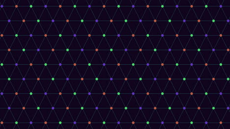 rainbow dots geometric pattern with connected lines