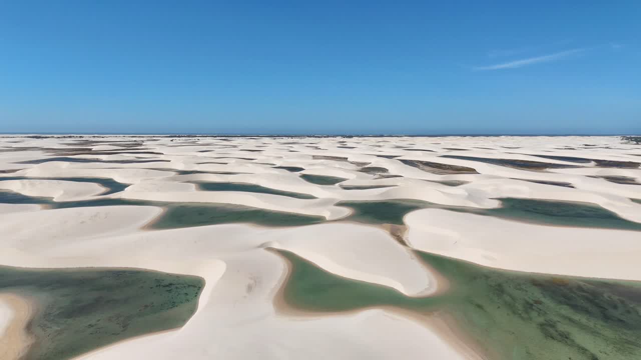 the desert flooded with lencois maranhenses in brazil