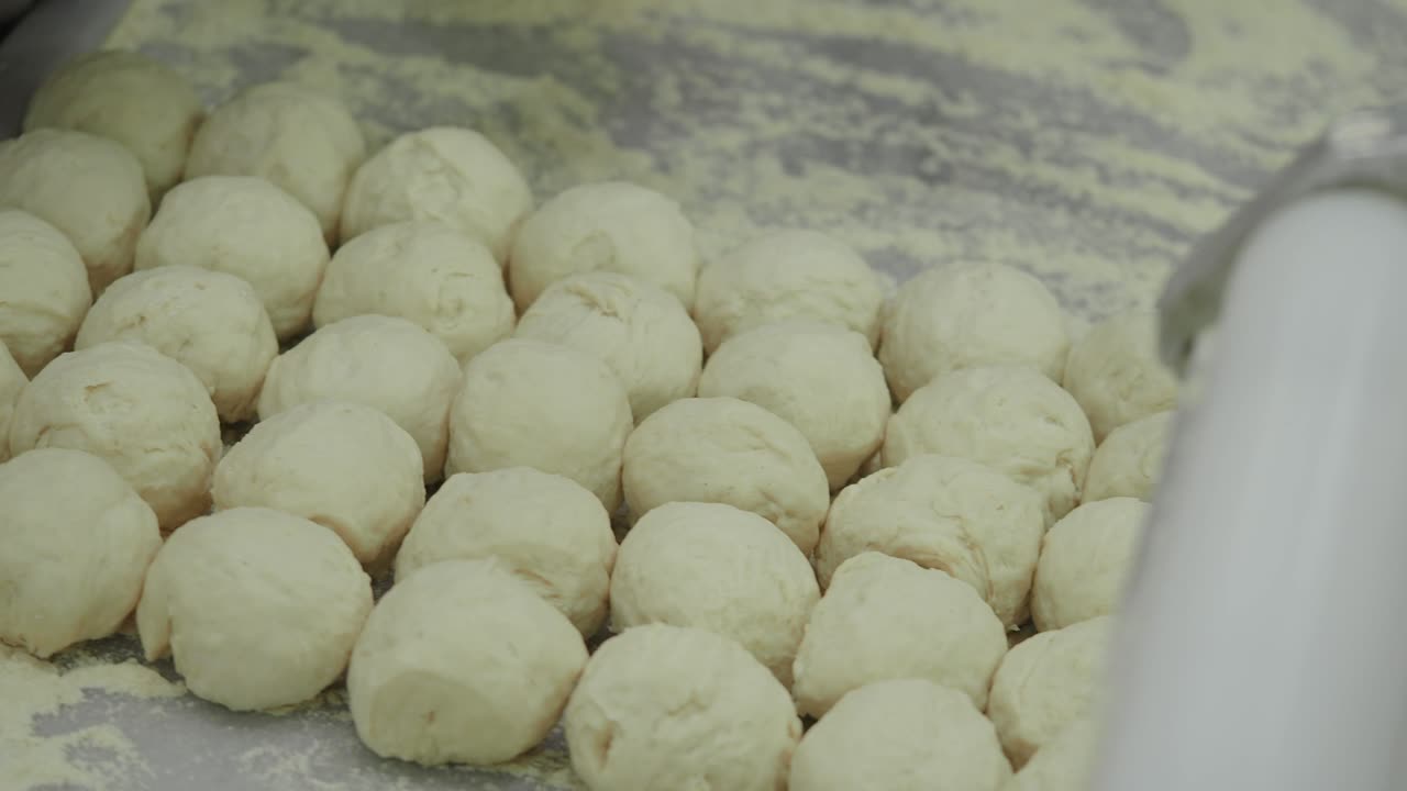 Freshly made dough balls