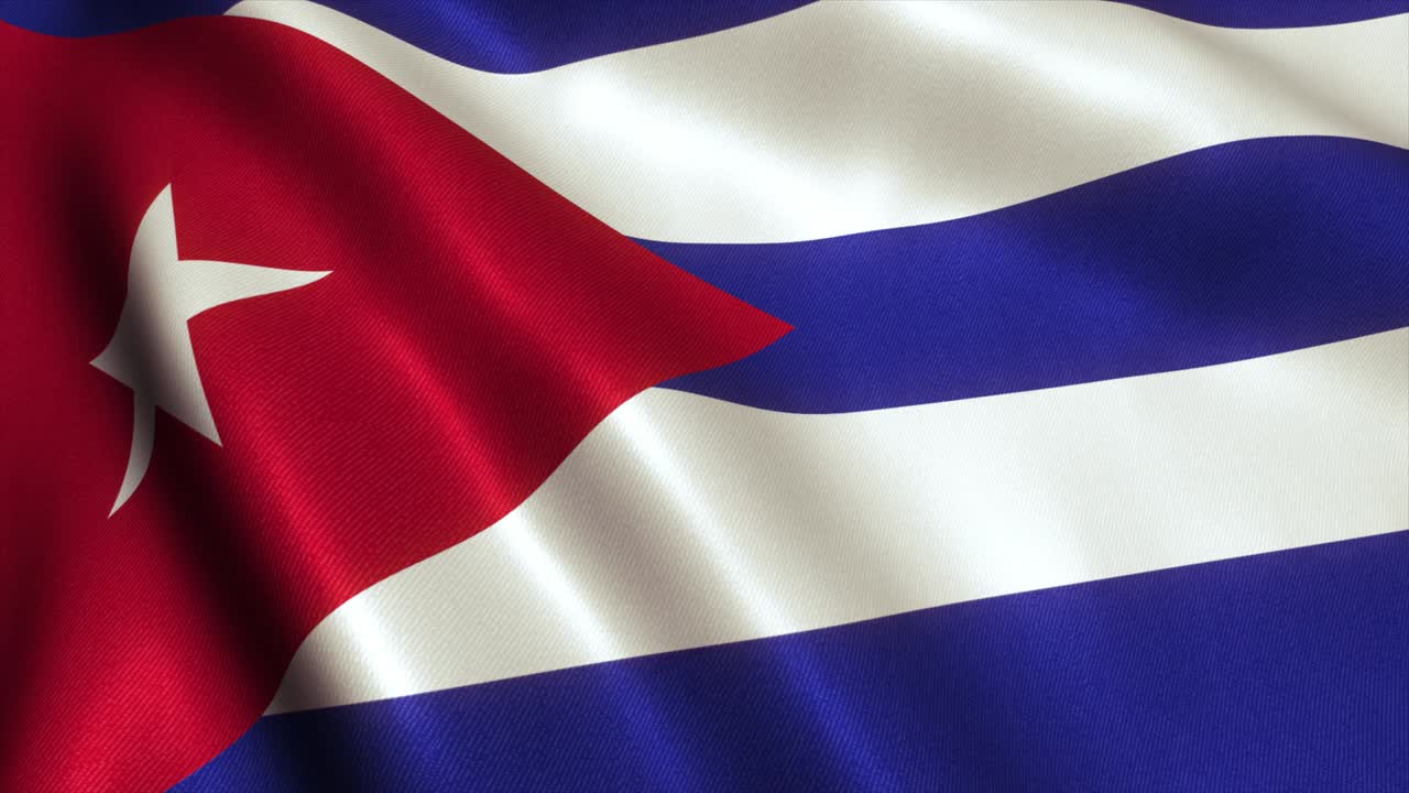 Loop video Bandiera di Cuba - 4K