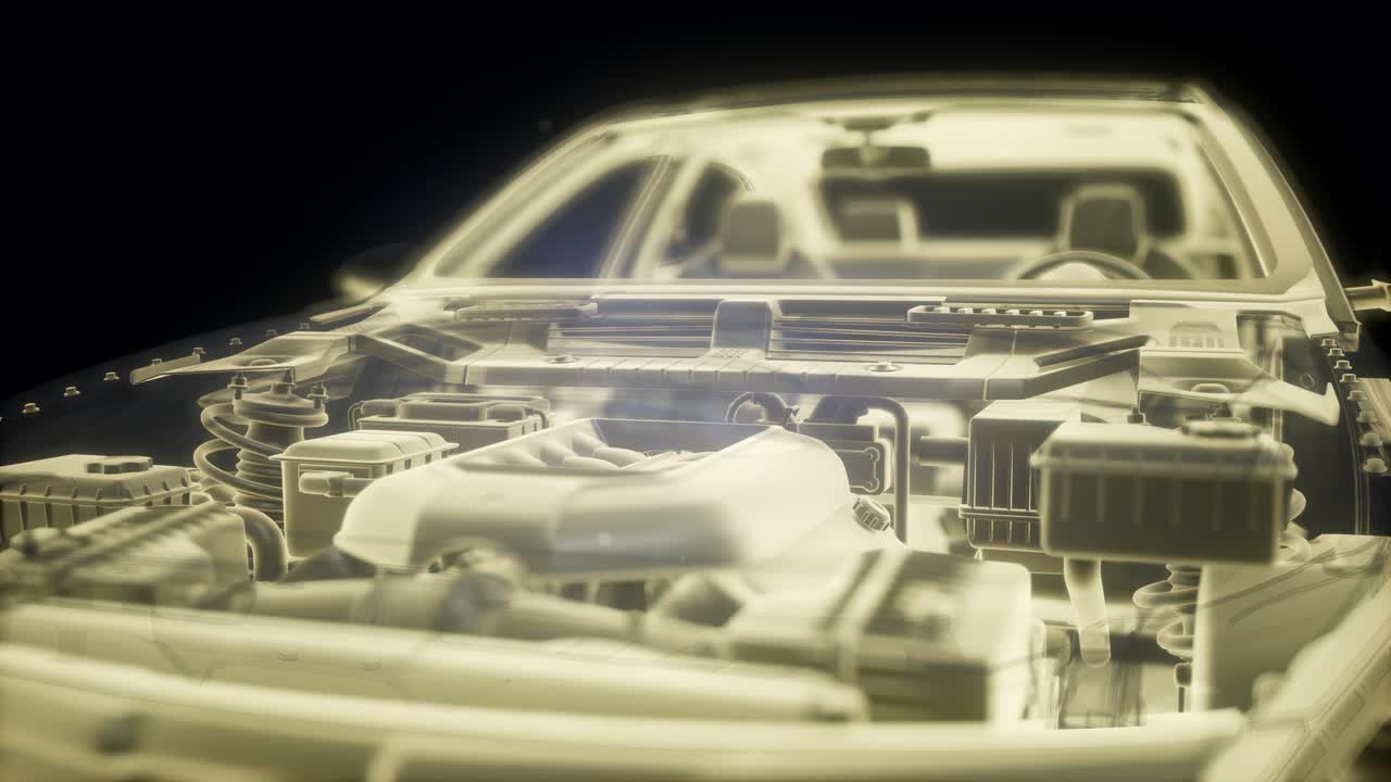 motores de automóviles detallados y otras piezas